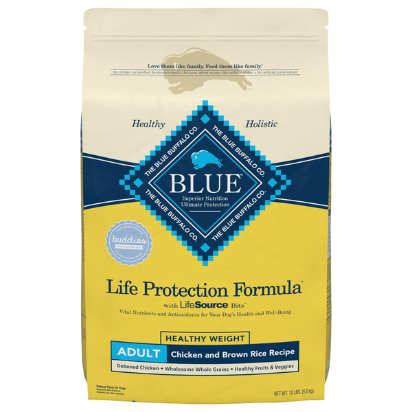Save on BLUE Healthy Weight Adult Dry Dog Food Chicken & Brown Rice
