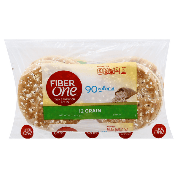 Save on Fiber One Thin Sandwich Rolls 12 Grain 90 Calorie 8 ct Order