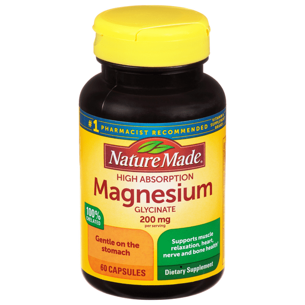 Save on Nature Made High Absorption Magnesium Glycinate 200 mg Capsules Order Online Delivery