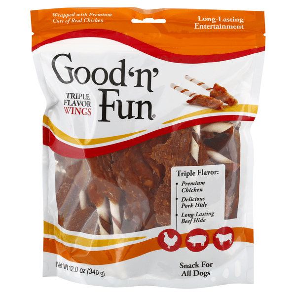 Save on Good 'n' Fun Triple Flavor Wings Dog Treats Order Online Delivery Stop & Shop