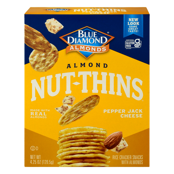 Save on Blue Diamond Almond NutThins Rice Cracker Snacks Pepper Jack