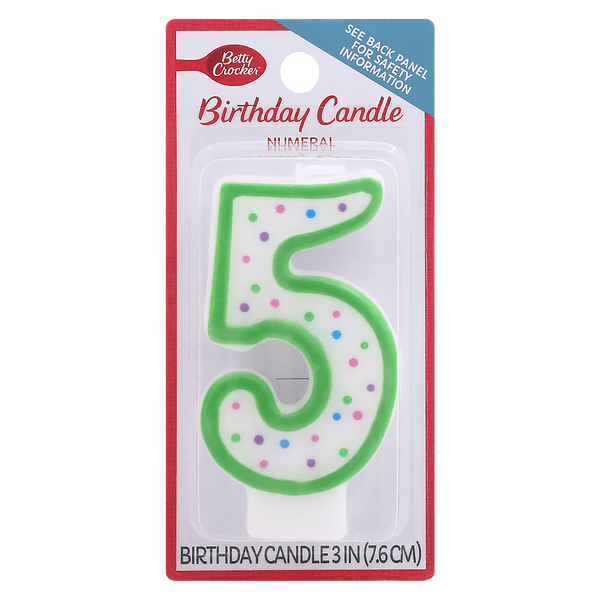 Save on Betty Crocker Numeral Birthday Candle 5 3 Inch Order Online