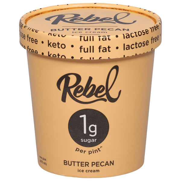 Save on Rebel Lactose Free Low Sugar Butter Pecan Ice Cream Order