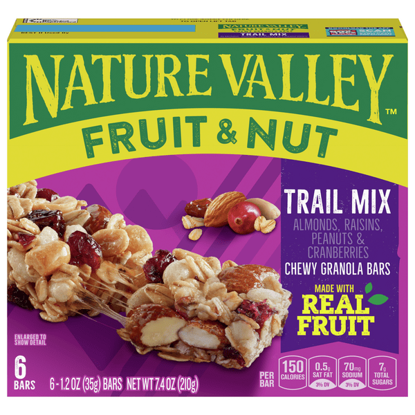 Save on Nature Valley Chewy Trail Mix Granola Bars Fruit & Nut 6 ct