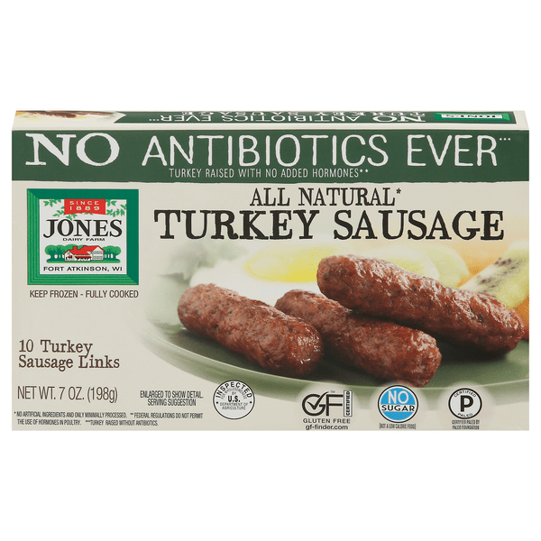 Save on Jones Dairy Farm Turkey Sausage Links All Natural 10 ct