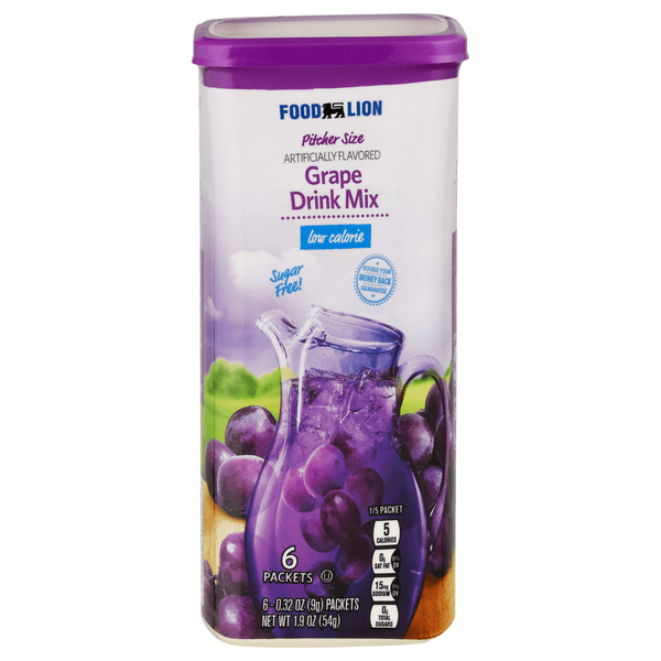 Save on Food Lion Drink Mix Grape Sugar Free Pitcher Size 6 ct Order