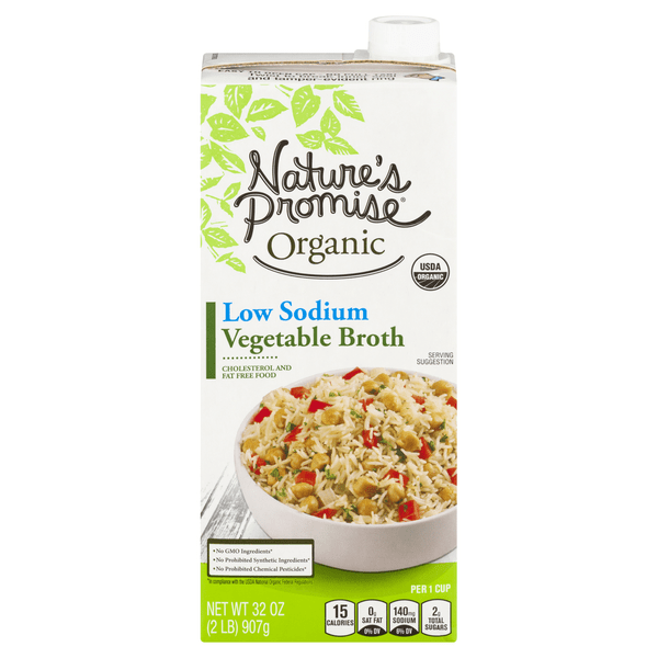 Save on Nature's Promise Organic Vegetable Broth Low Sodium Order