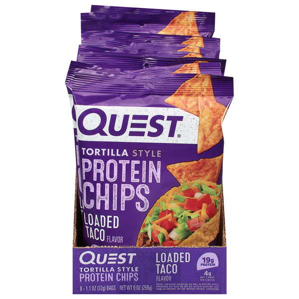 Save on Quest High Protein Chips Tortilla Style Loaded Taco Low Carb Keto 8 ct Order Online