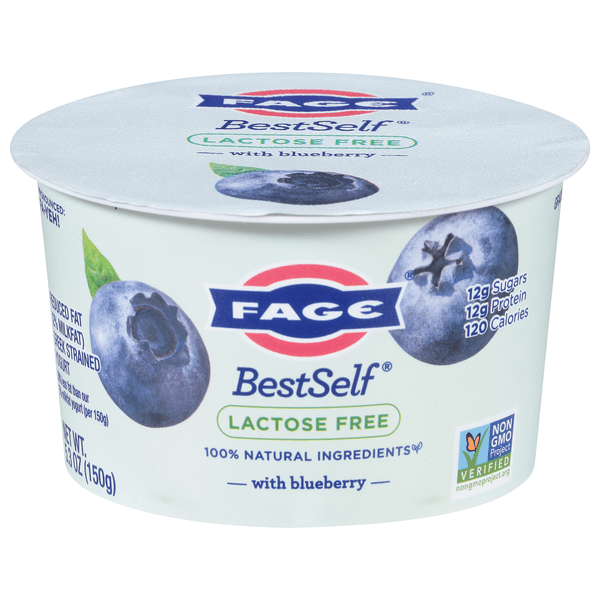 Save on FAGE BestSelf Lactose Free Reduced Fat Blueberry Strained Greek