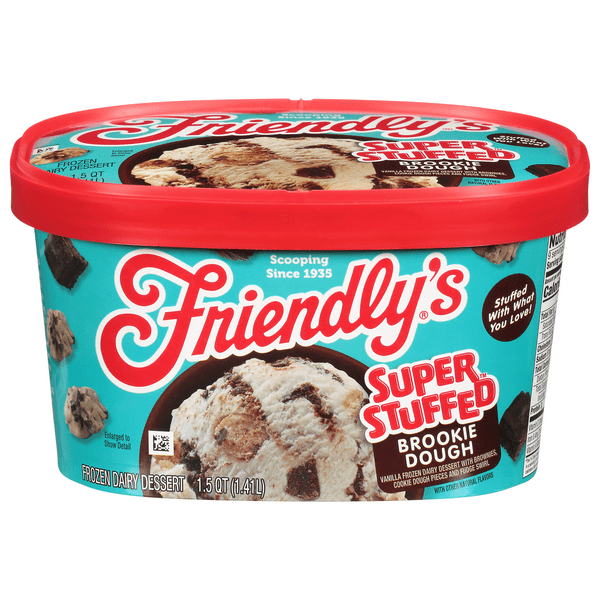 Save on Friendly's Frozen Dairy Dessert Super Stuffed Brookie Dough Order Online Delivery Stop