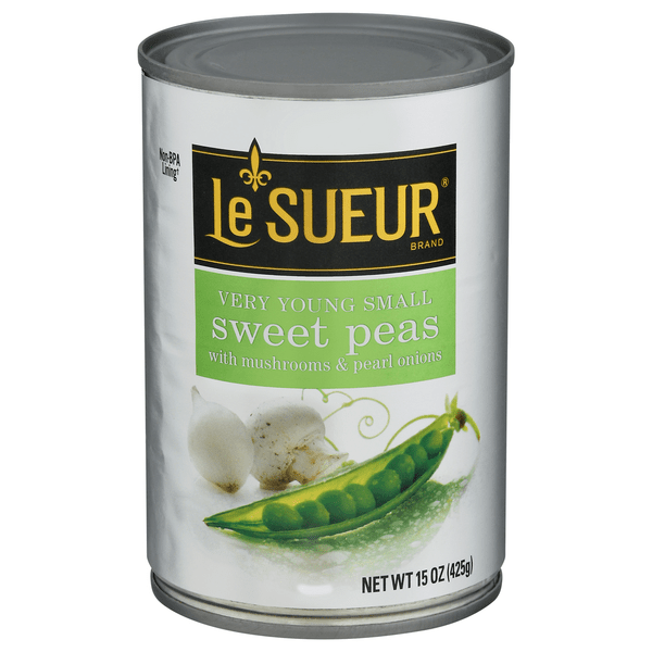 Save on Le Sueur Sweet Peas Very Young Small with Mushrooms & Pearl