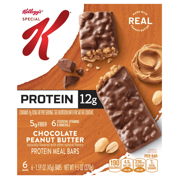 Save on Special K Chocolate Peanut Butter 12g Protein Meal Bar 6 ct