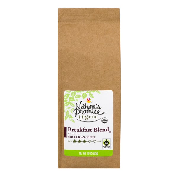 Save on Nature's Promise Coffee Breakfast Blend Organic (Whole Bean