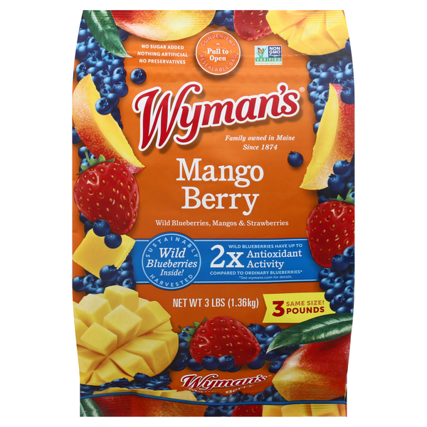 Save on Wyman's Of Maine Fresh Frozen Blueberries Strawberries And