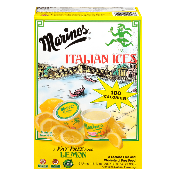Save on Marino Italian Ice Lemon Fat Free 6 ct Order Online Delivery