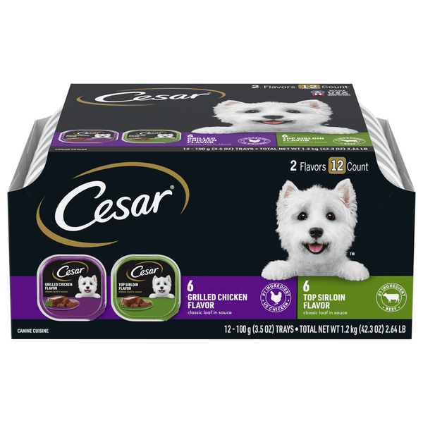 Save on Cesar Classic Loaf Top Sirloin & Chicken Variety Adult Wet Dog