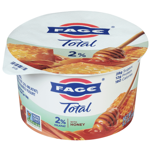 Save on FAGE Total Reduced Fat 2 Milkfat Honey Strained Greek Yogurt