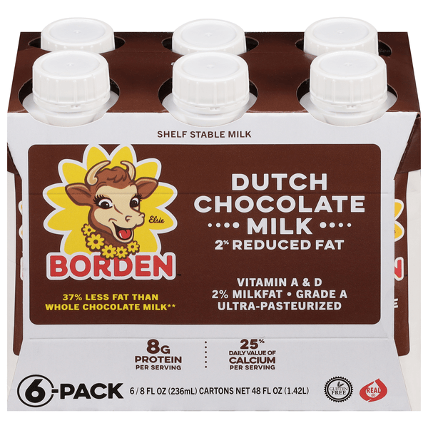 Save on Borden 2 Reduced Fat Dutch Chocolate Milk 6 pk Order Online