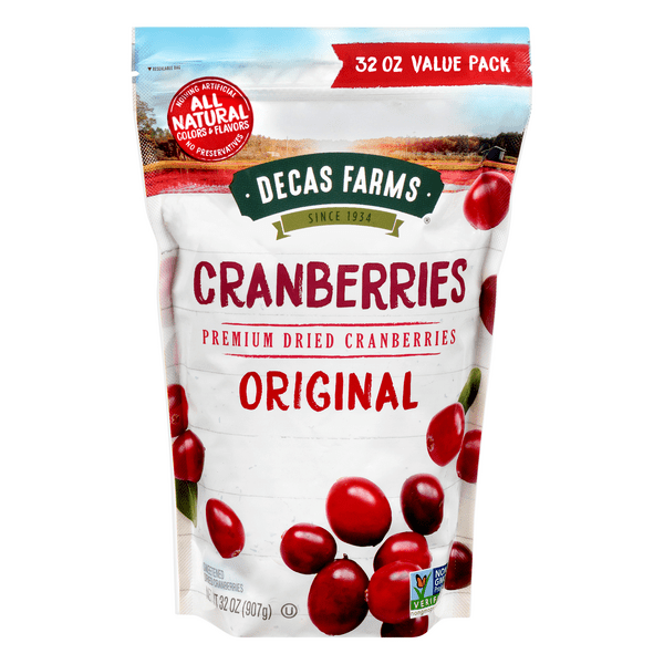 Save on Decas Farms Premium Dried Cranberries Original Order Online