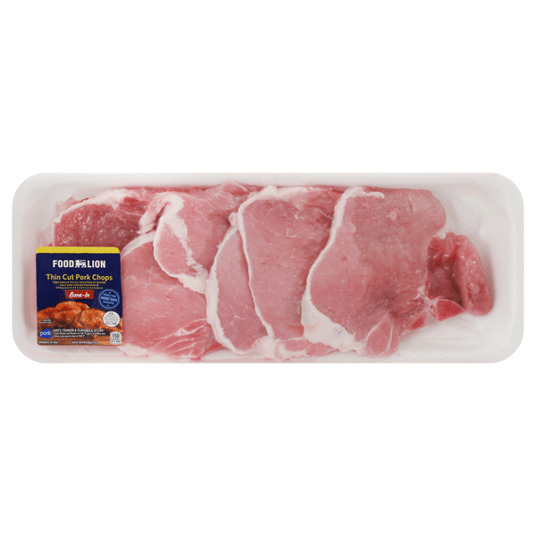 Save on Food Lion Chops Thin Bone Thin Cut Pork Chops Fresh Order