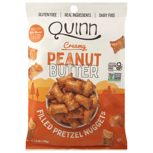 Save on Quinn Gluten Free Creamy Peanut Butter Filled Pretzel Nuggets