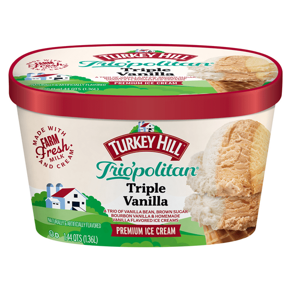Save on Turkey Hill Trio'politan Premium Ice Cream Triple Vanilla Order