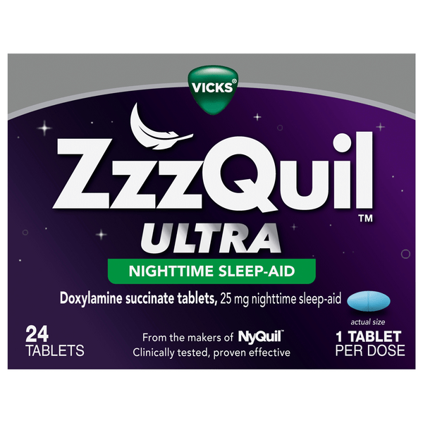 Save on Vicks ZzzQuil Ultra 25 mg Nighttime SleepAid Tablets Order