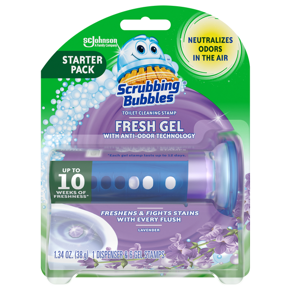 Save on Scrubbing Bubbles Fresh Gel Lavender Toilet Cleaning Stamp