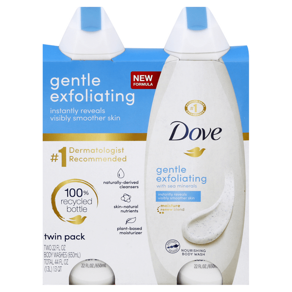 Save on Dove Gentle Exfoliating Body Wash with Sea Minerals 2 ct