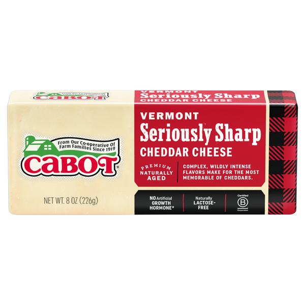 Save on Cabot Vermont Seriously Sharp Cheese Cheddar White Chunk Order