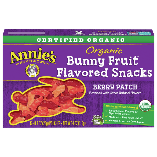 Save on Annie's Homegrown Bunny Fruit Snacks Berry Patch Organic 5 ct