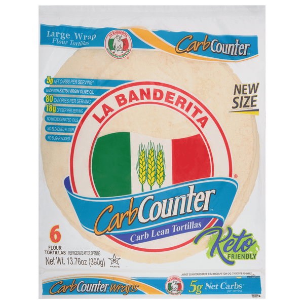 Save on La Banderita Carb Counter Keto Friendly Tortillas 6 ct Order
