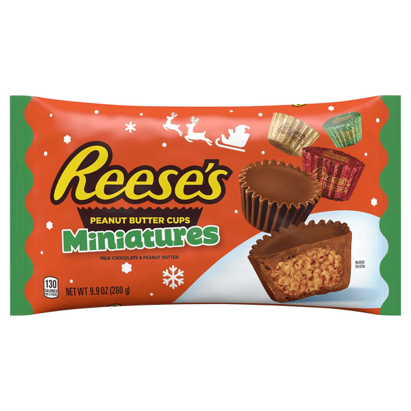 Save on Reese's Miniatures Christmas Milk Chocolate & Peanut Butter