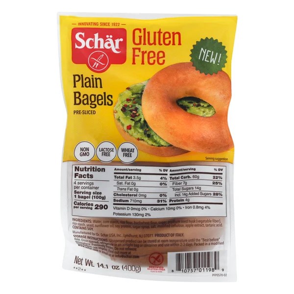 Save on Schar Bagels Plain PreSliced Gluten Free 4 ct Order Online