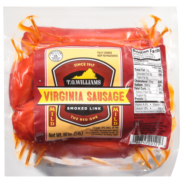Save on T.O. Williams Virginia Smoked Link Sausage Mild Order Online