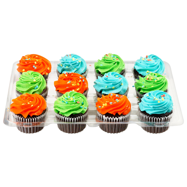 Save on Food Lion Bakery Cupcakes Traditional Chocolate Vanilla 12 ct