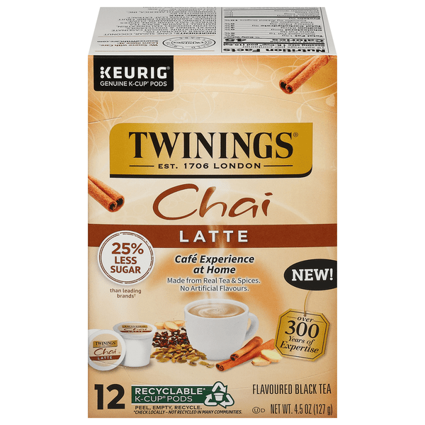 Save on Twinings Chai Latte Black Tea KCup Pods Order Online Delivery