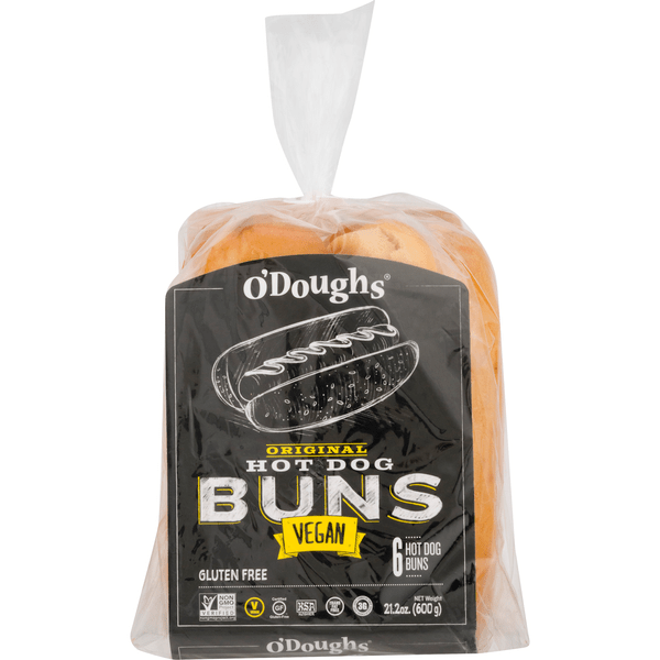 Save on O'Doughs Original Hot Dogs Buns Vegan Gluten Free 6 ct Order