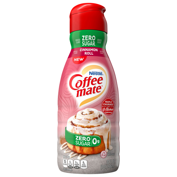 Save on Nestle CoffeeMate Flavored Coffee Creamer Cinnamon Roll Zero