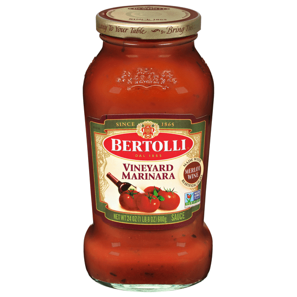 Save on Bertolli Vineyard Marinara with Merlot Wine Pasta Sauce Order