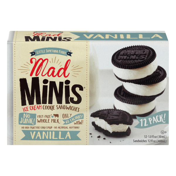 Save on Little Something Foods Mad Minis Ice Cream Cookie Sandwich