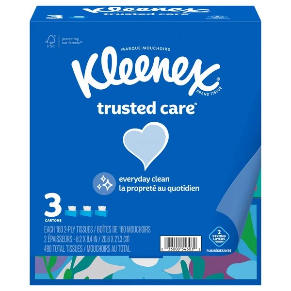 Save on Kleenex Trusted Care Facial Tissues 2Ply White 160 ct ea 3 pk Order Online Delivery