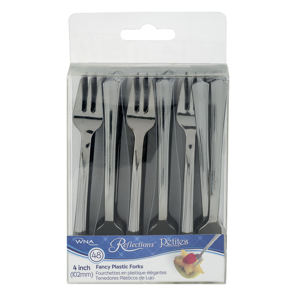 Save on Reflections Petites Fancy Plastic Forks 4 inch Order Online Delivery MARTIN'S