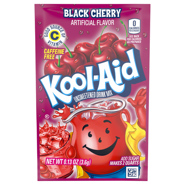 Save on KoolAid Drink Mix Black Cherry Unsweetened Makes 2 Quarts