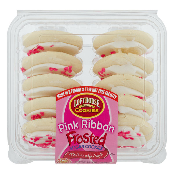 Save on Lofthouse Pink Ribbon Frosted Sugar Cookies Order Online