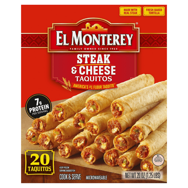 Save on El Monterey Taquitos Steak & Cheese 20 ct Order Online