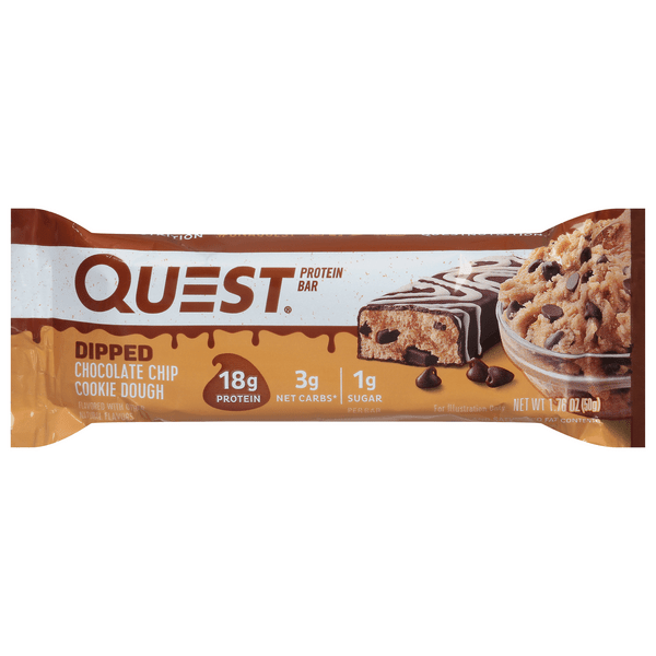 Save on Quest High Protein Bar Dipped Chocolate Chip Cookie Dough Low