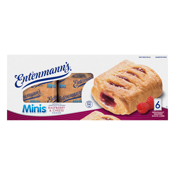 Save on Entenmann's Minis Danish Raspberry & Cheese 6 ct Order Online