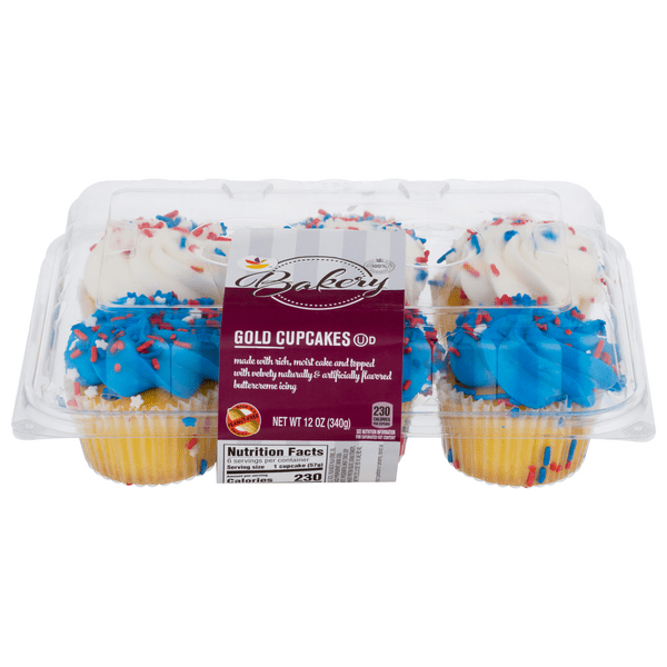 Save on GIANT Bakery Cupcakes Gold (Red/White/Blue) 6 ct Order Online