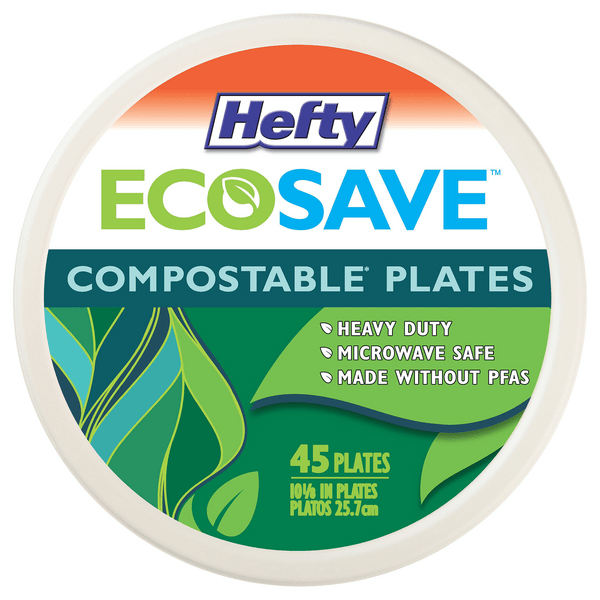 Save on Hefty Ecosave Compostable Plates 10 1/8 Inch Order Online